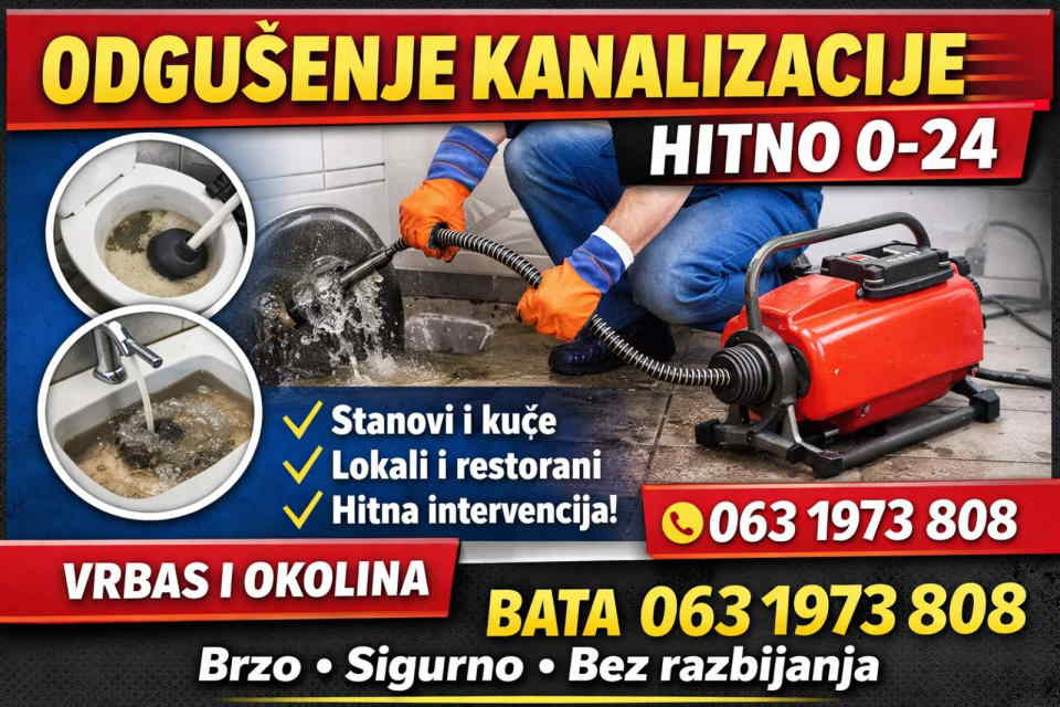 Odgušenje kanalizacije