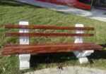 Parkovske betonske klupe sa naslonom